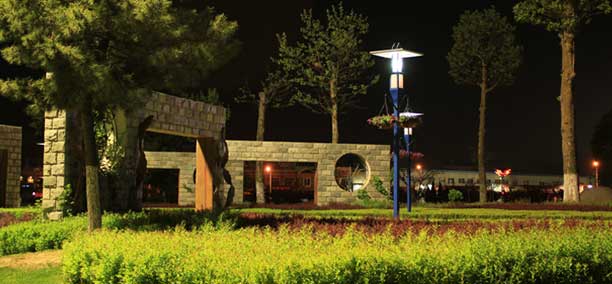 威海技師學院夜晚校園