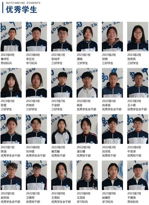 青島中工技工學校優秀學生