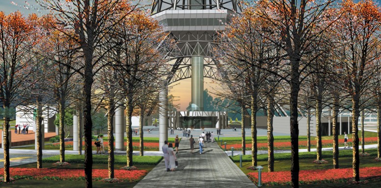 公園廣場景觀
